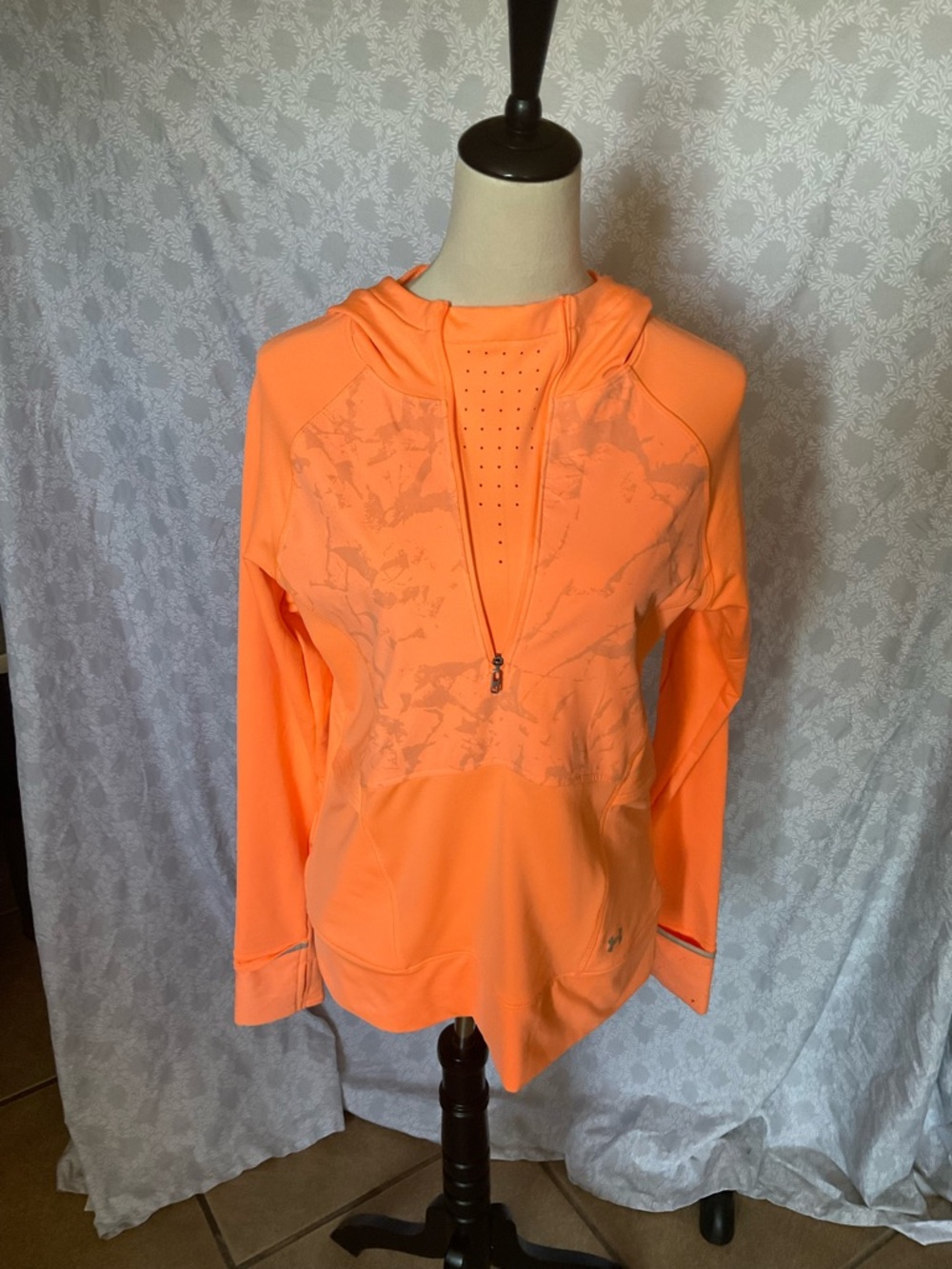 Under Armour Neon Orange Half-Zip Hoodie